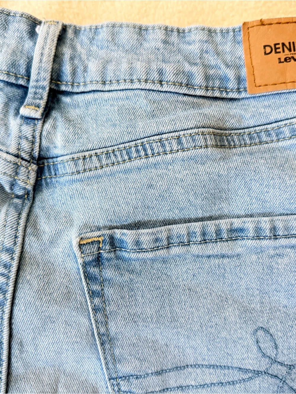 Denizen from Levi's Light Wash Mid Rise Cuffed Denim Shorts Size 8 / W29